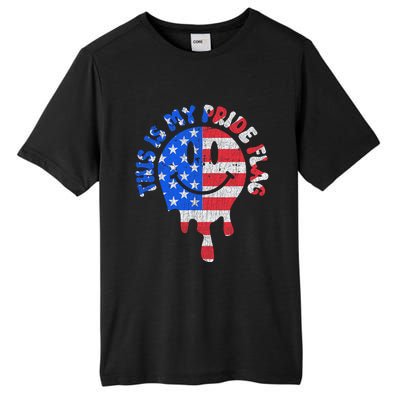 This Is My Pride Flag USA Happy Face American 4th Of July Tall Fusion ChromaSoft Performance T-Shirt