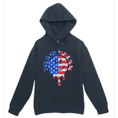 This Is My Pride Flag USA Happy Face American 4th Of July Urban Pullover Hoodie