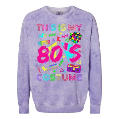 This Is My 80s Costume 1980s Party 80S Colorblast Crewneck Sweatshirt