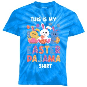 This Is My Easter Pajama Gift Easter Eggs Gift Kids Tie-Dye T-Shirt