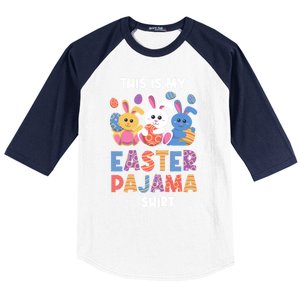 This Is My Easter Pajama Gift Easter Eggs Gift Baseball Sleeve Shirt