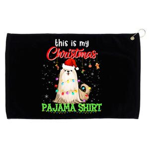 This Is My Christmas Pajama Funny Gift Shih Tzu Santa Hat Xmas Great Gift Grommeted Golf Towel