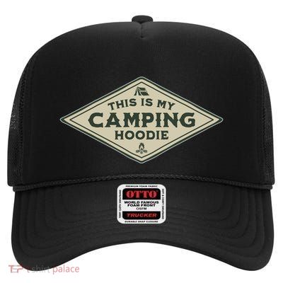 This Is My Campfire Gift Campers Hikers Camping Gift High Crown Mesh Back Trucker Hat