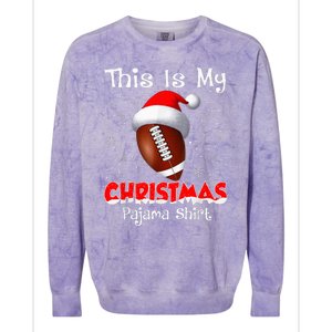 This Is My Christmas Pajama Gift For Football Colorblast Crewneck Sweatshirt