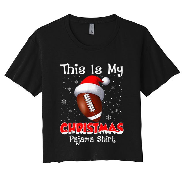 This Is My Christmas Pajama Gift For Football Crop Top