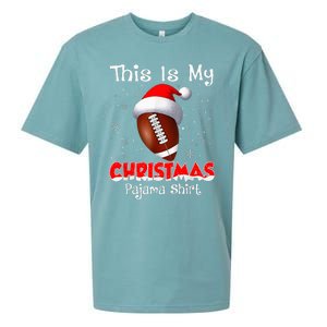 This Is My Christmas Pajama Gift For Football Sueded Cloud Jersey T-Shirt