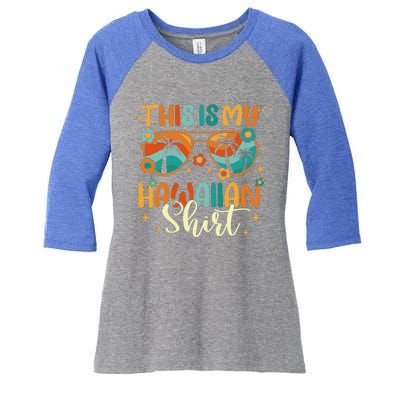 This Is My Hawaiian Summer Vacation Women's Tri-Blend 3/4-Sleeve Raglan Shirt