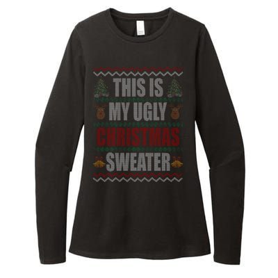 This Is My Ugly Christmas Sweater Design Womens CVC Long Sleeve Shirt