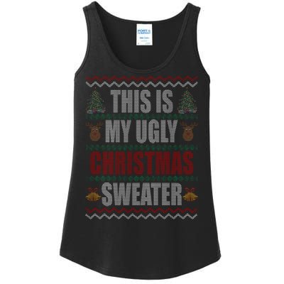 This Is My Ugly Christmas Sweater Design Ladies Essential Tank