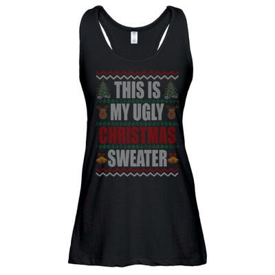 This Is My Ugly Christmas Sweater Design Ladies Essential Flowy Tank