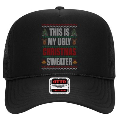 This Is My Ugly Christmas Sweater Design Trucker Hat