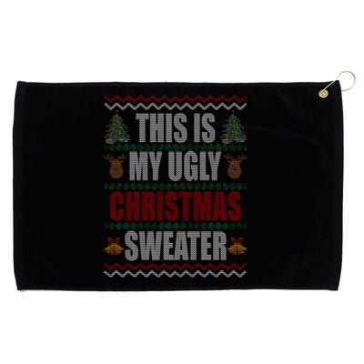 This Is My Ugly Christmas Sweater Design Grommeted Golf Towel