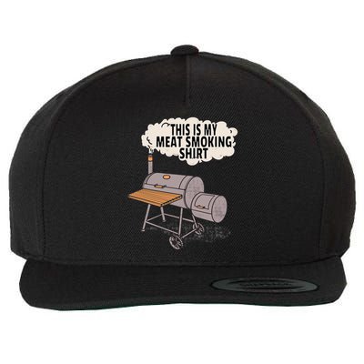 This Is My Meat Smoking Funny Backyard Smoker Grill Wool Snapback Cap