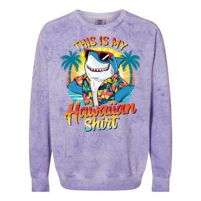 This Is My Hawaiian Tropical Luau Costume Party Hawaii Colorblast Crewneck Sweatshirt