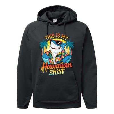 This Is My Hawaiian Tropical Luau Costume Party Hawaii Performance Fleece Hoodie