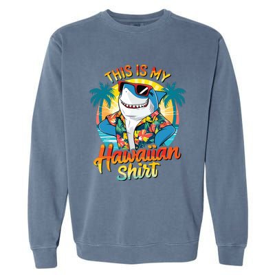 This Is My Hawaiian Tropical Luau Costume Party Hawaii Garment-Dyed Sweatshirt