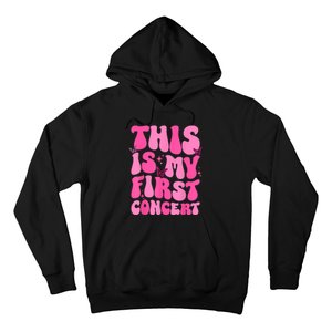 This Is My First Concert Music Event Retro Groovy Girl Hoodie