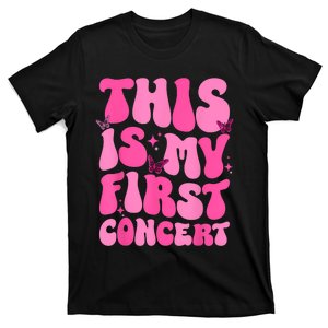 This Is My First Concert Music Event Retro Groovy Girl T-Shirt