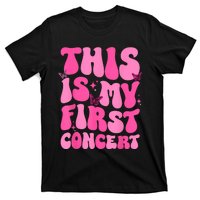 This Is My First Concert Music Event Retro Groovy Girl T-Shirt