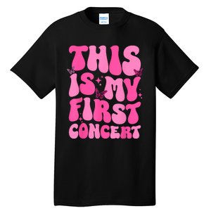 This Is My First Concert Music Event Retro Groovy Girl Tall T-Shirt