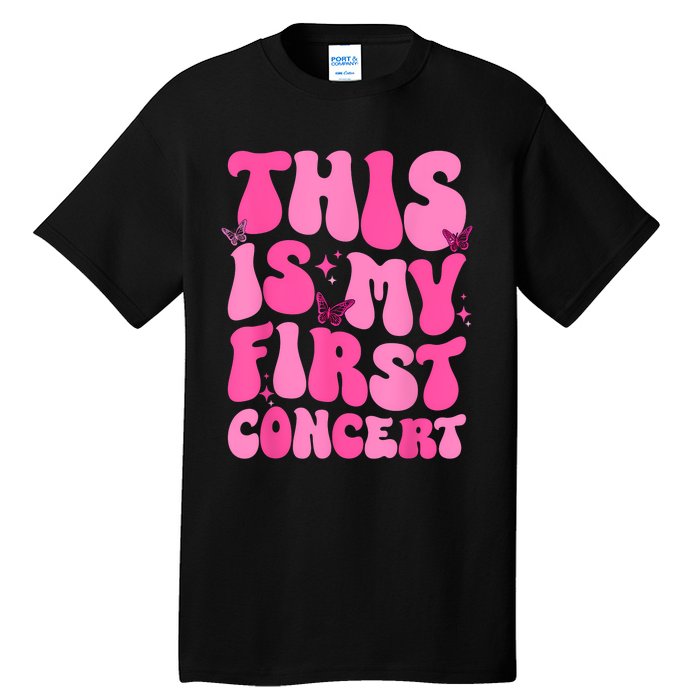 This Is My First Concert Music Event Retro Groovy Girl Tall T-Shirt