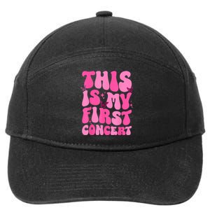 This Is My First Concert Music Event Retro Groovy Girl 7-Panel Snapback Hat