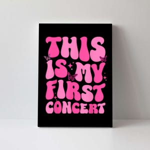 This Is My First Concert Music Event Retro Groovy Girl Canvas