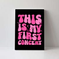 This Is My First Concert Music Event Retro Groovy Girl Canvas