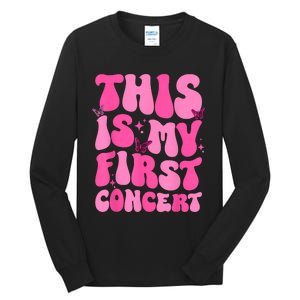 This Is My First Concert Music Event Retro Groovy Girl Tall Long Sleeve T-Shirt