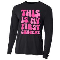 This Is My First Concert Music Event Retro Groovy Girl Cooling Performance Long Sleeve Crew