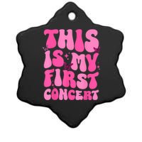 This Is My First Concert Music Event Retro Groovy Girl Ceramic Star Ornament