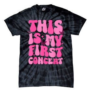 This Is My First Concert Music Event Retro Groovy Girl Tie-Dye T-Shirt