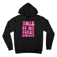 This Is My First Concert Music Event Retro Groovy Girl Tall Hoodie