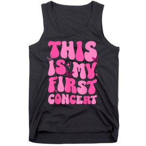 This Is My First Concert Music Event Retro Groovy Girl Tank Top