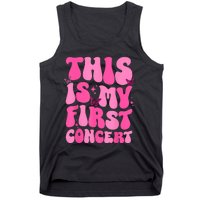 This Is My First Concert Music Event Retro Groovy Girl Tank Top