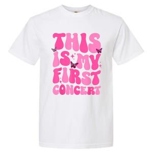 This Is My First Concert Music Event Retro Groovy Girl Garment-Dyed Heavyweight T-Shirt