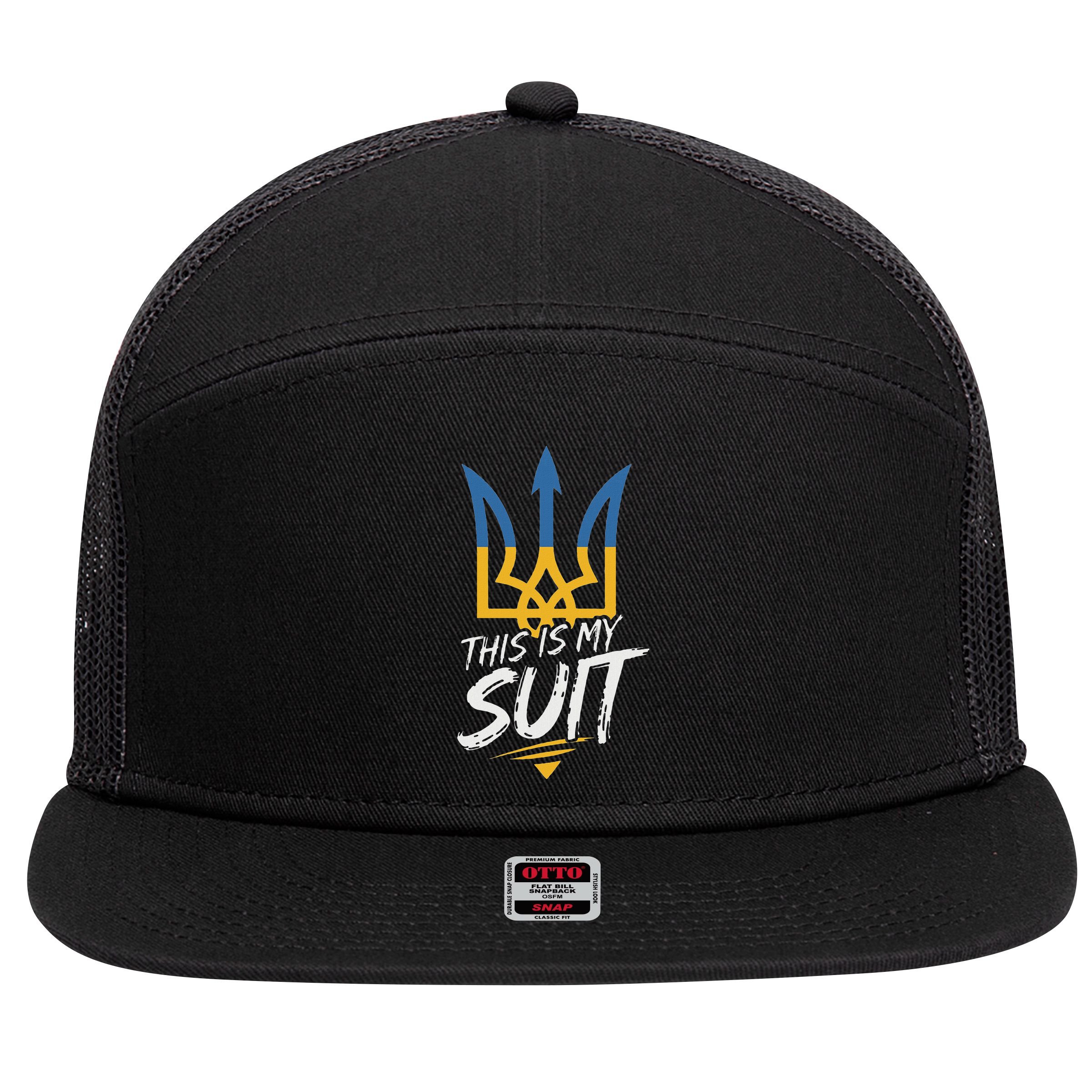 This Is My Suit IM Not Playing Cards Tramp Zelensky Ukraine 7 Panel Mesh Trucker Snapback Hat