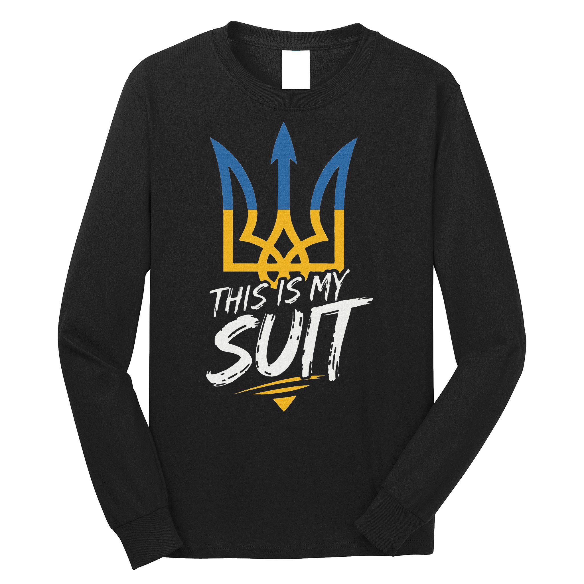 This Is My Suit IM Not Playing Cards Tramp Zelensky Ukraine Long Sleeve Shirt