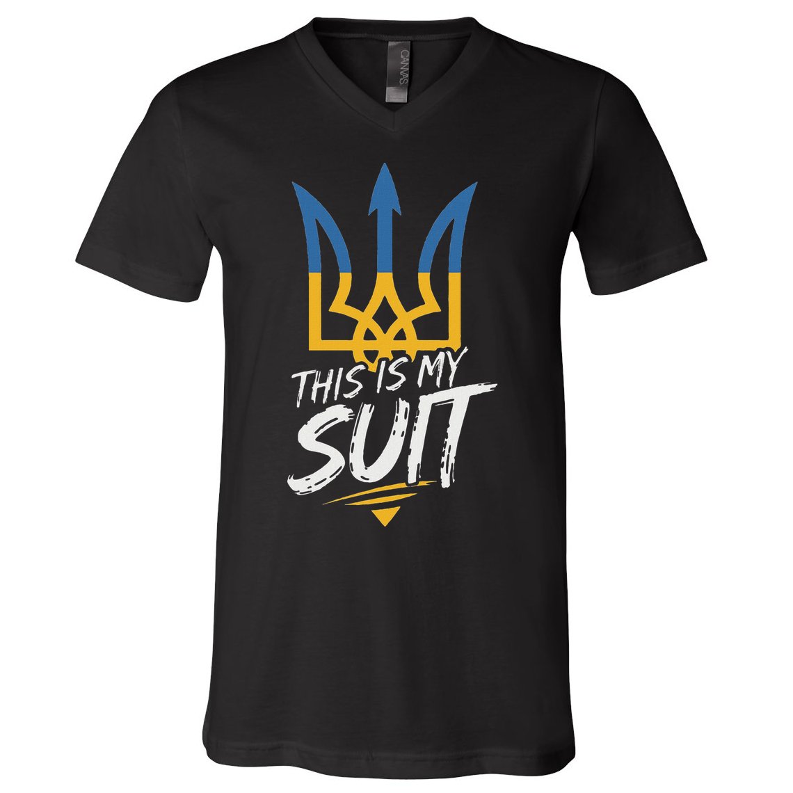 This Is My Suit IM Not Playing Cards Tramp Zelensky Ukraine V-Neck T-Shirt