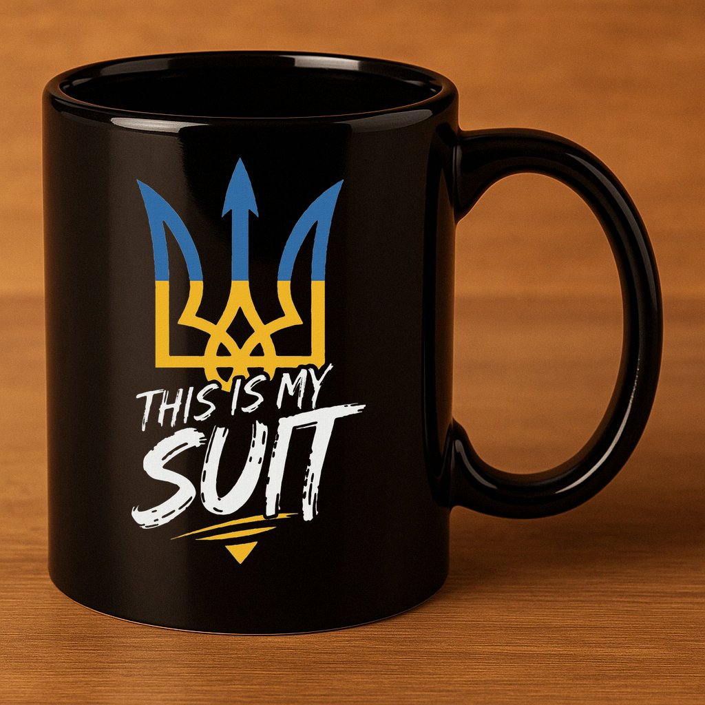 This Is My Suit IM Not Playing Cards Tramp Zelensky Ukraine 11oz C Handle Ceramic Mug
