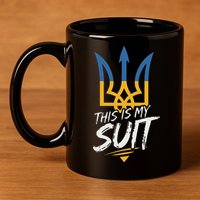 This Is My Suit IM Not Playing Cards Tramp Zelensky Ukraine 11oz C Handle Ceramic Mug