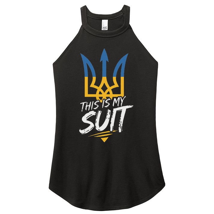 This Is My Suit IM Not Playing Cards Tramp Zelensky Ukraine Women's Perfect Tri Rocker Tank