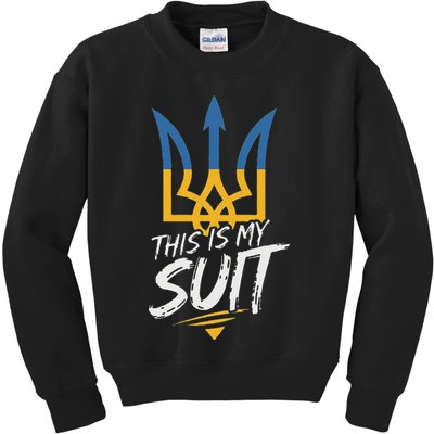 This Is My Suit IM Not Playing Cards Tramp Zelensky Ukraine Kids Sweatshirt