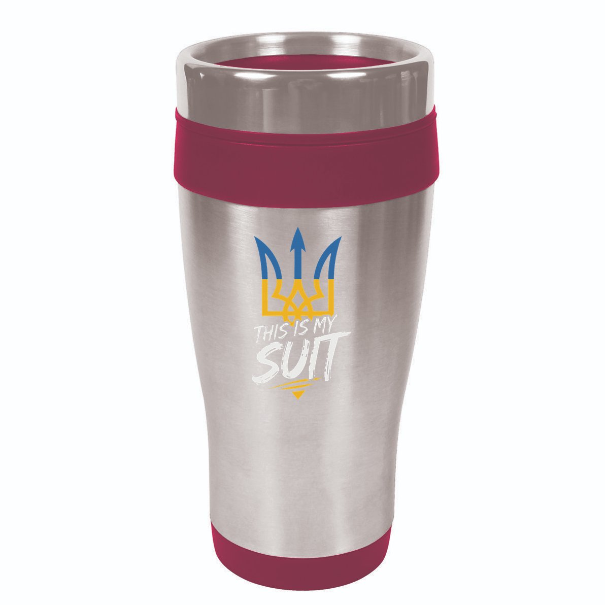 This Is My Suit IM Not Playing Cards Tramp Zelensky Ukraine 16oz Travel Tumbler