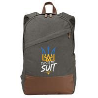 This Is My Suit IM Not Playing Cards Tramp Zelensky Ukraine Cotton Canvas Backpack