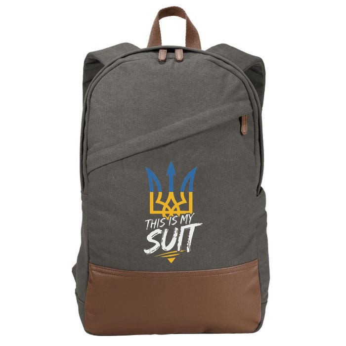 This Is My Suit IM Not Playing Cards Tramp Zelensky Ukraine Cotton Canvas Backpack