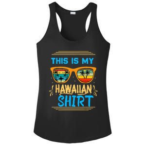 This Is My Hawaiian Tropical Luau Costume Party Hawaii Ladies PosiCharge Competitor Racerback Tank