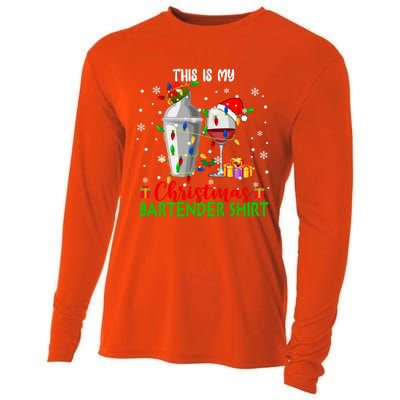 This Is My Xmas Bartender Cool Gift Santa Bartender Tools Gift Cooling Performance Long Sleeve Crew