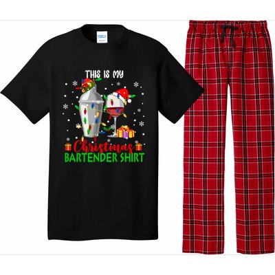 This Is My Xmas Bartender Cool Gift Santa Bartender Tools Gift Pajama Set