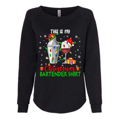 This Is My Xmas Bartender Cool Gift Santa Bartender Tools Gift Womens California Wash Sweatshirt